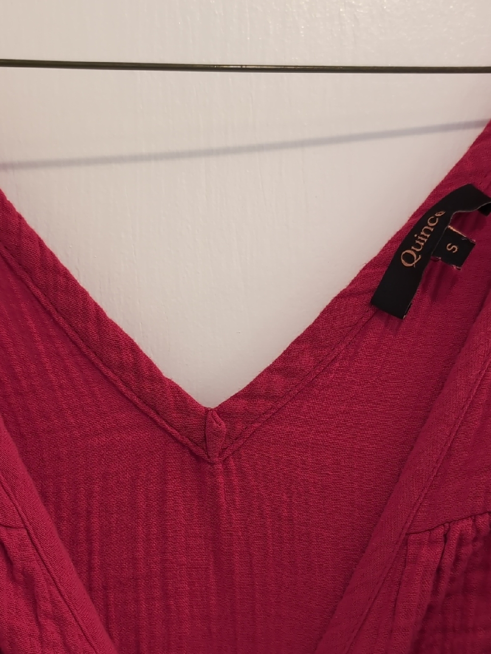 Quince Red Gauze Dress - Picture 2 of 2